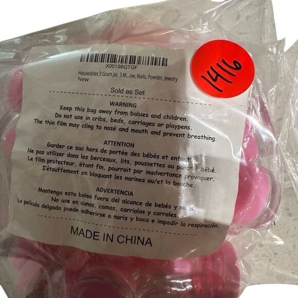 3 gram pink top sample containers - 40 pk - Picture 4 of 4